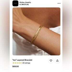 Atolea Gold Layered Bracelet